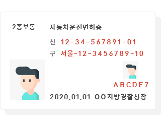 운전면허증 예시이미지